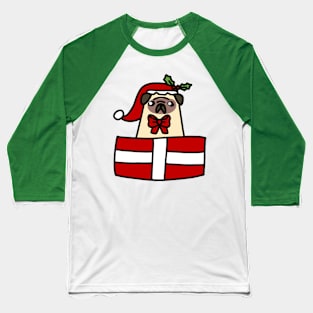 Christmas Gift Pug Baseball T-Shirt